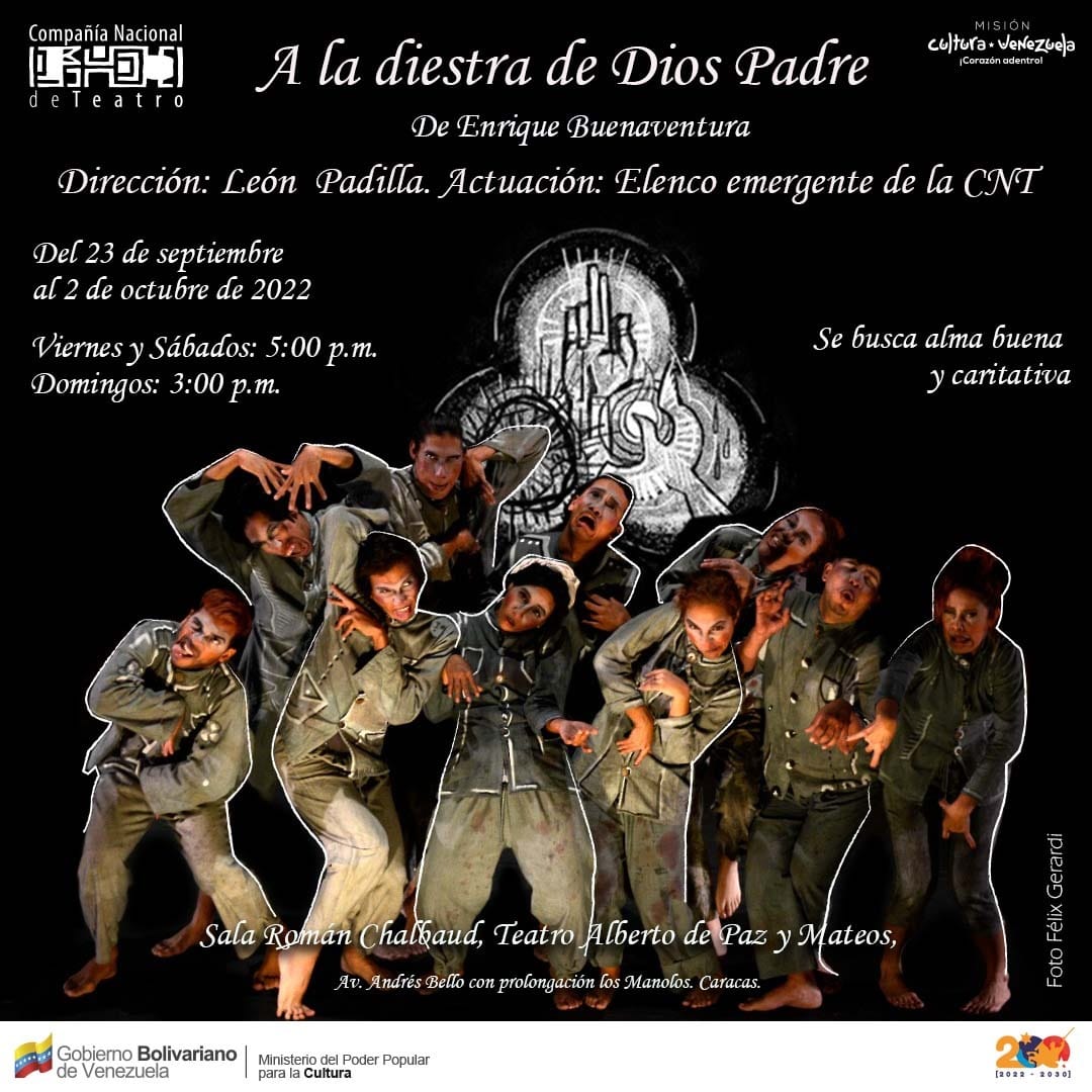 El viernes se estrenará “A la diestra de Dios Padre” en el Teatro Alberto  de Paz y Mateos - Ministerio del Poder Popular para la Cultura